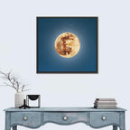 Bitcoin Circuit Moon Wall Art