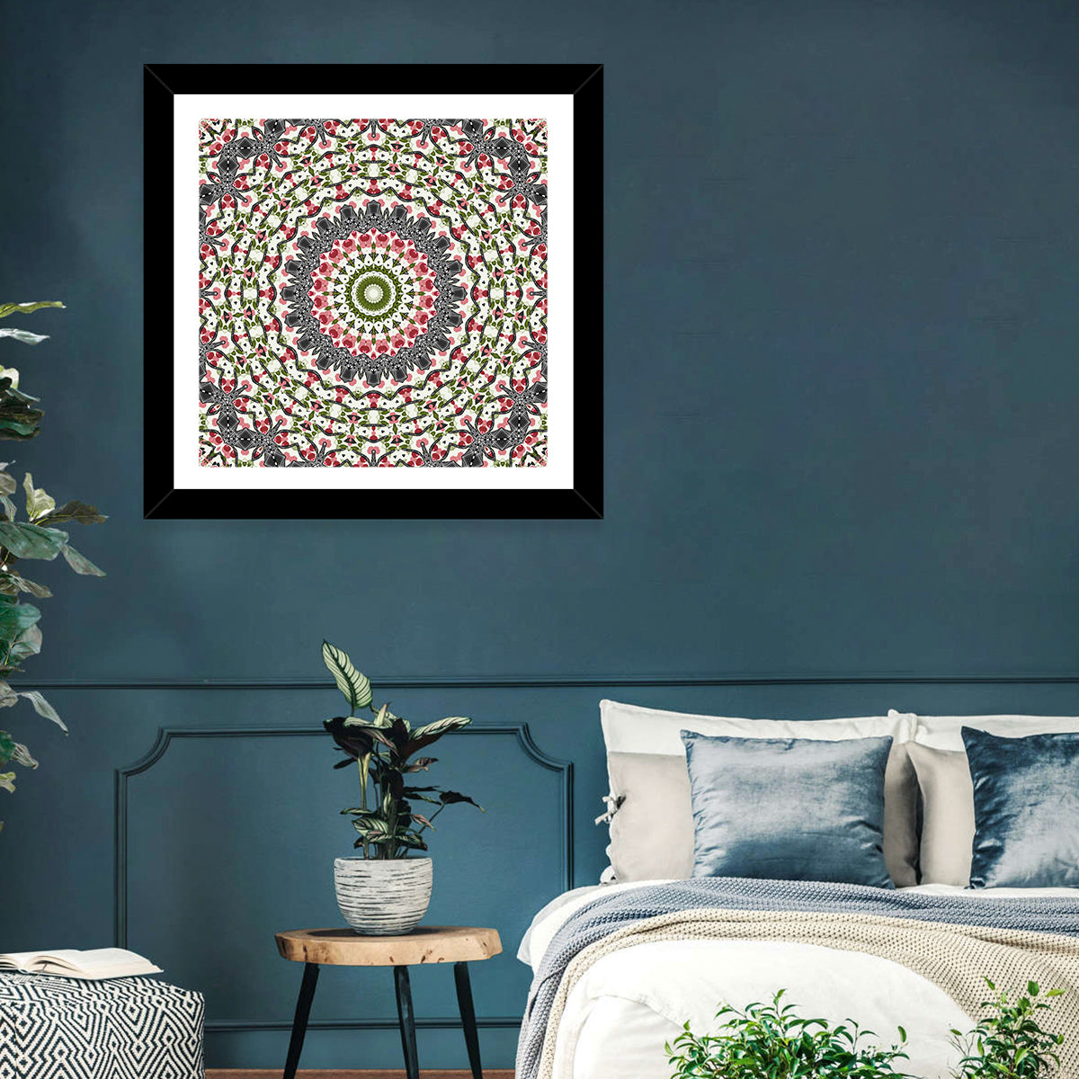 Cherry Mosaic Mandala Wall Art
