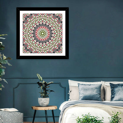 Cherry Mosaic Mandala Wall Art