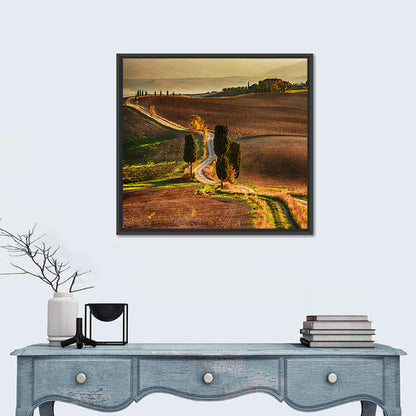 Val D’orcia Winding Golden Road Wall Art