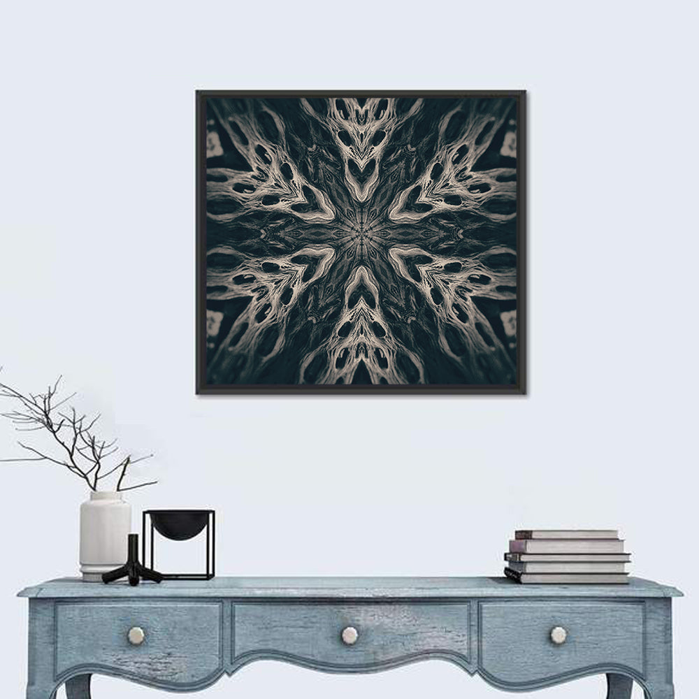 Black Gothic Demon Mandala Wall Art