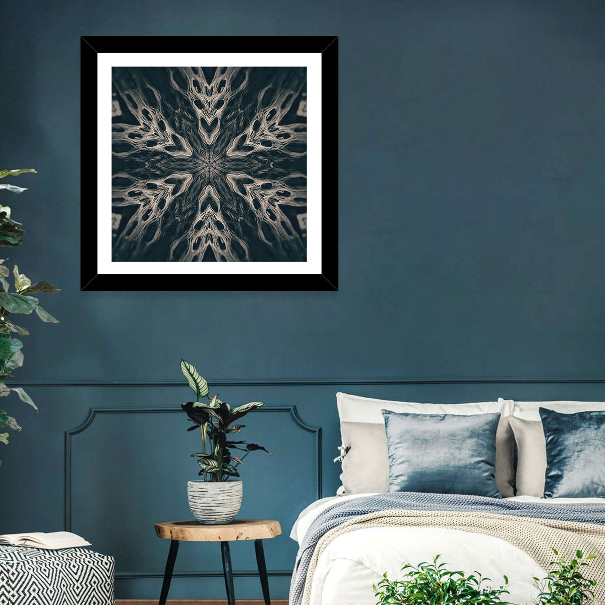 Black Gothic Demon Mandala Wall Art