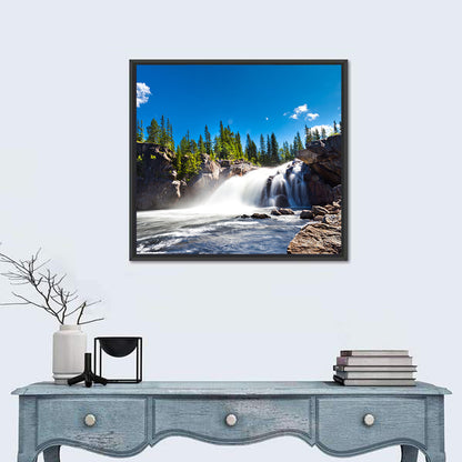 Misty Blue Waterfall Wall Art