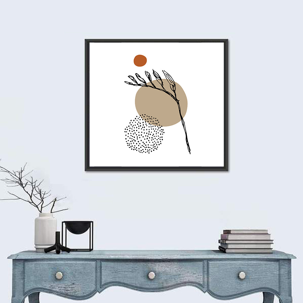 Terracotta Botanical Abstract Wall Art