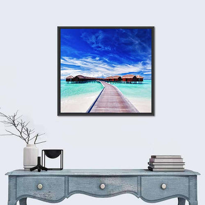 Maldives Overwater Bungalows Wall Art