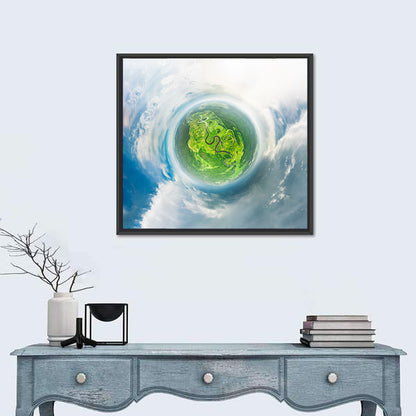 Spherical Forest from Space Wall Art