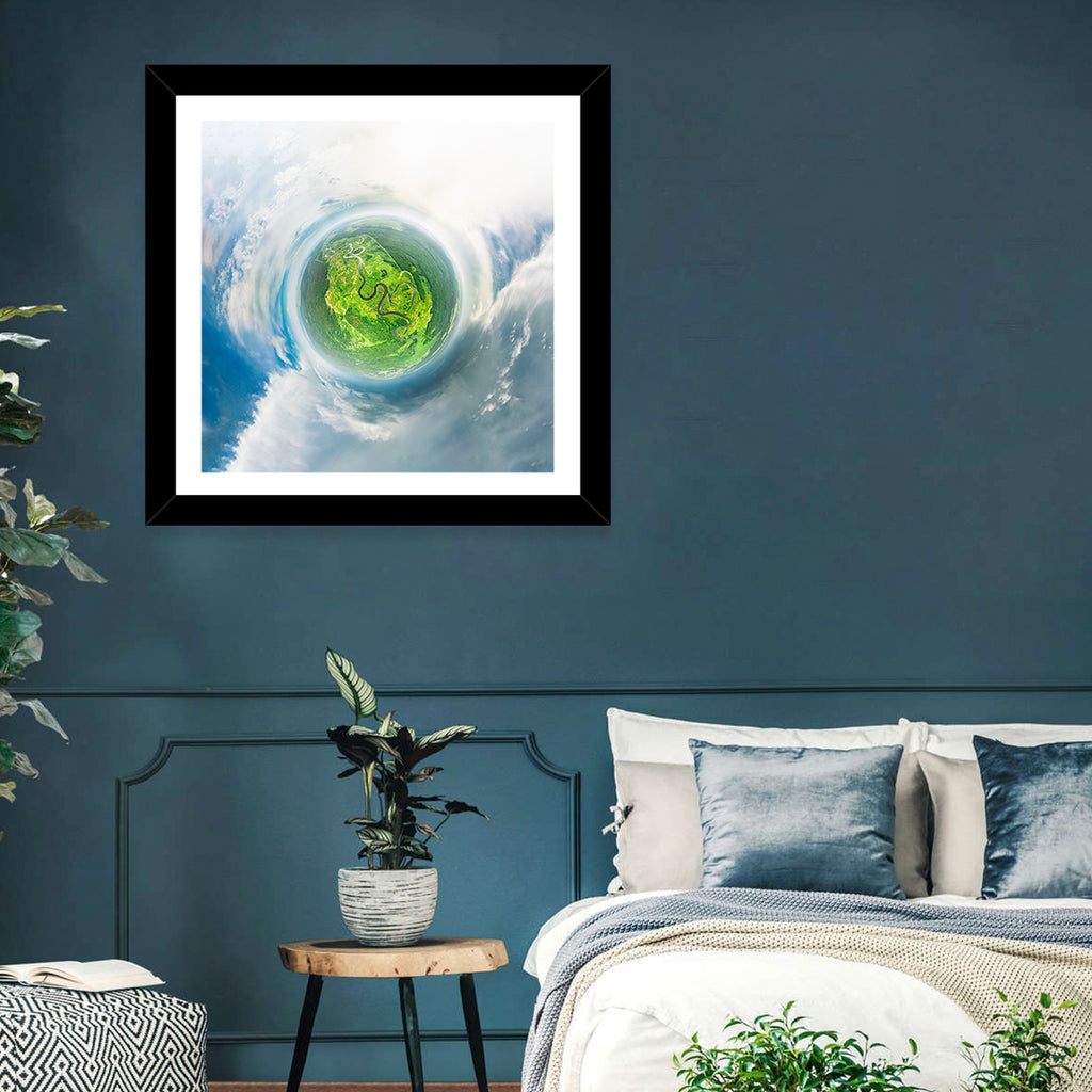 Spherical Forest from Space Wall Art
