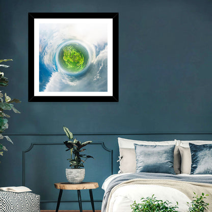 Spherical Forest from Space Wall Art