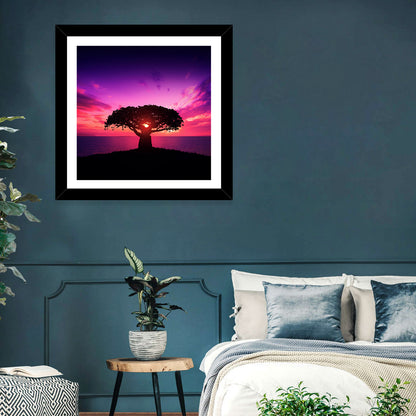 Baobab Sunset Silhouette Wall Art