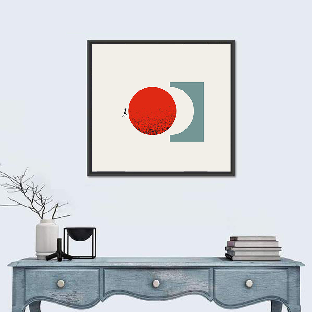 Accomplishment Concept with Red Circle Wall Art