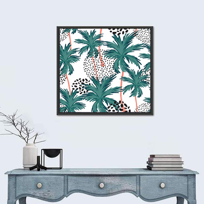 Pink-trunk Palm Pattern Wall Art