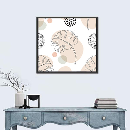 Monstera Leaf Pattern Wall Art