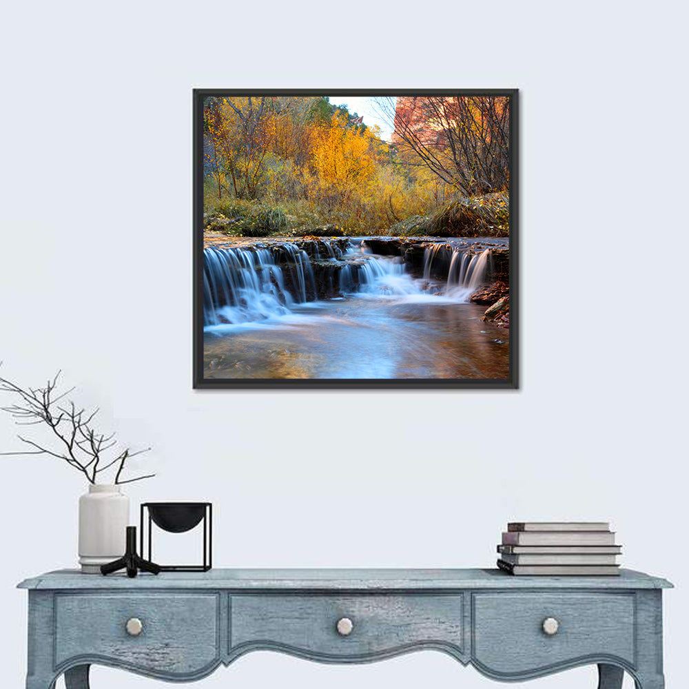 Autumn Stream at Zion Canyon Wall Art
