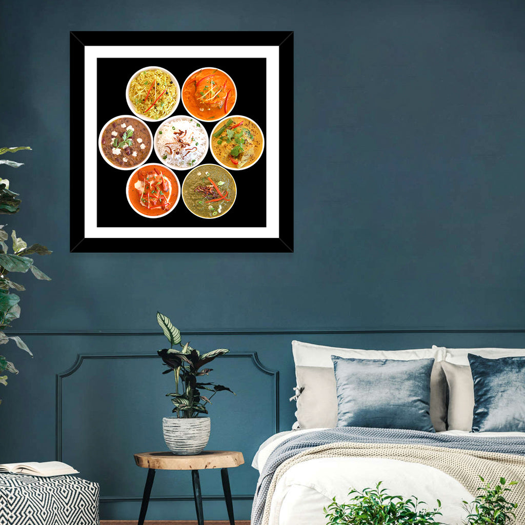 Six Indian Curry Bowls Wall Art