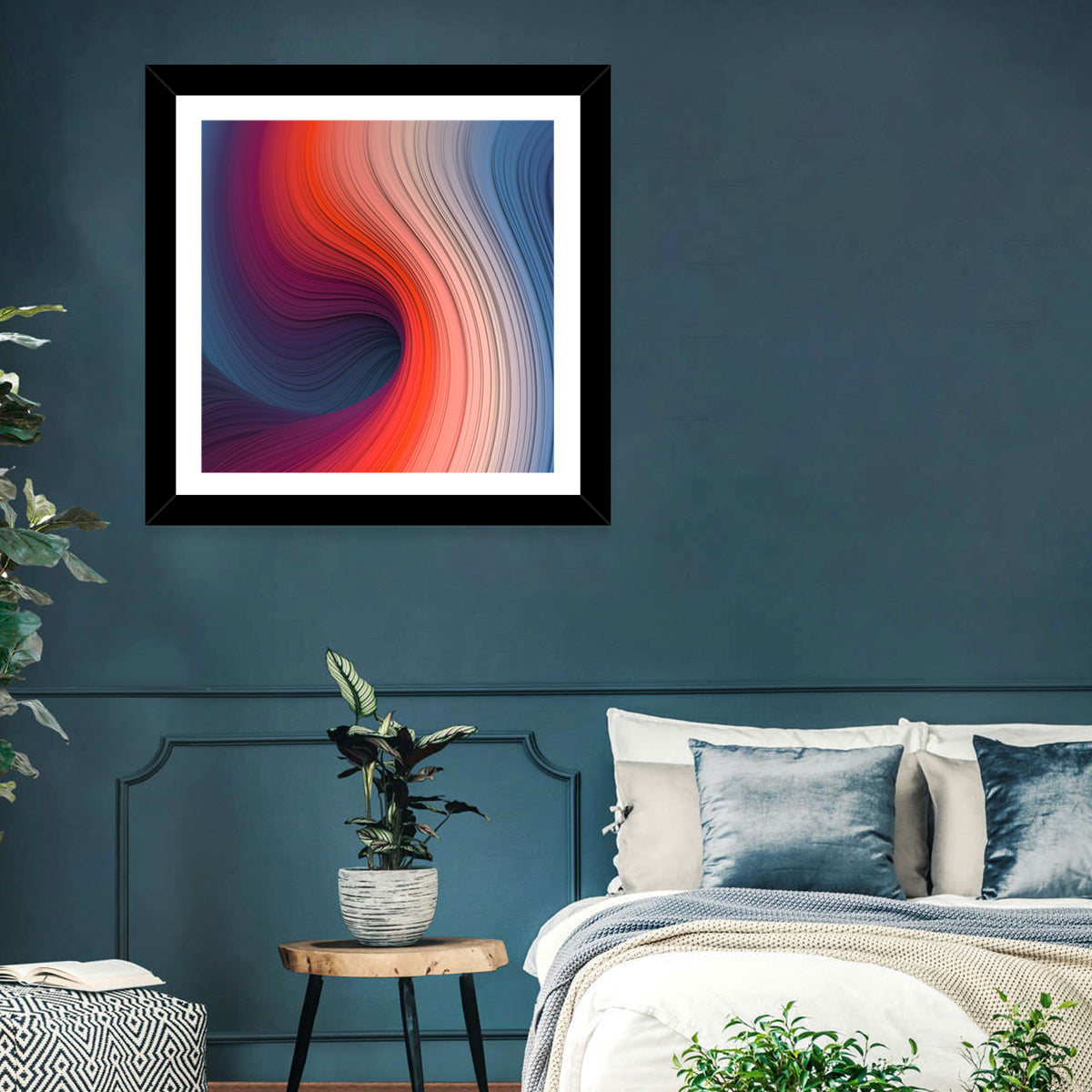 Gradient Wave Vortex Wall Art