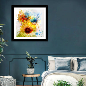 Watercolor Sunflower Wall Art