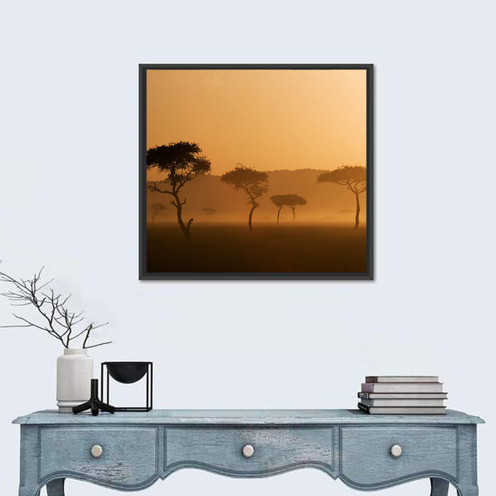 Massai Mara Morning Mist Wall Art