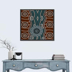 Concentric River Dot Painting Wall Art