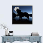 Howling Wolf at Full Moon Wall Art