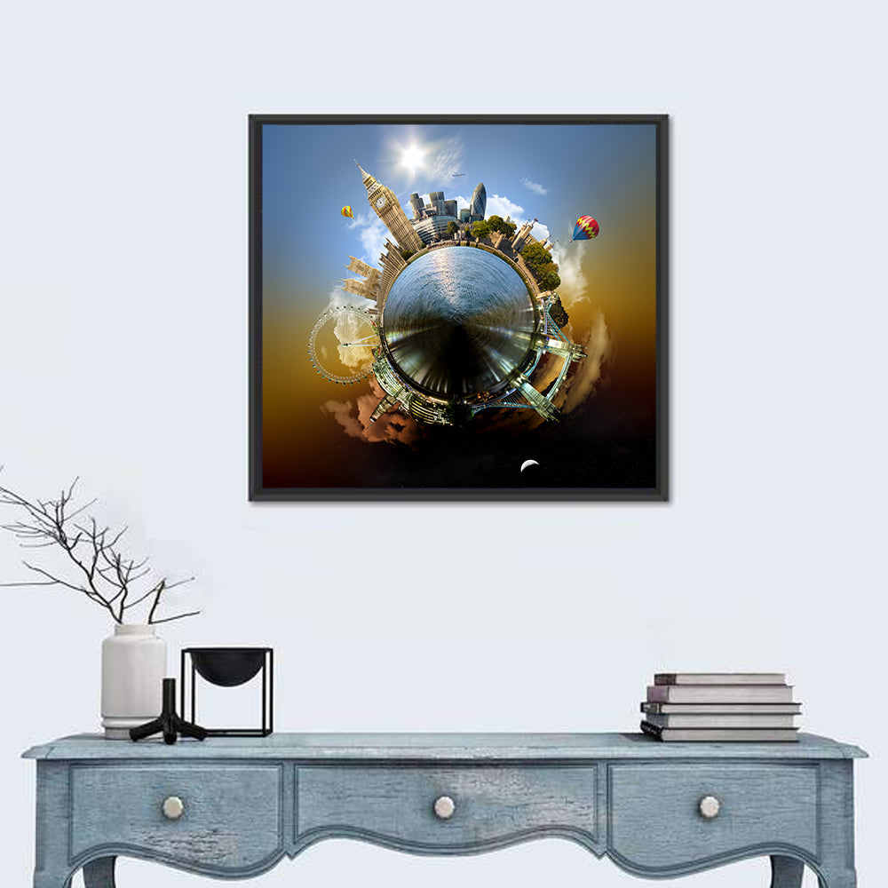 Miniature Planet London Skyline Wall Art