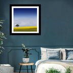 Solitary Tree Over Rapeseed Field Wall Art
