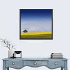 Solitary Tree Over Rapeseed Field Wall Art