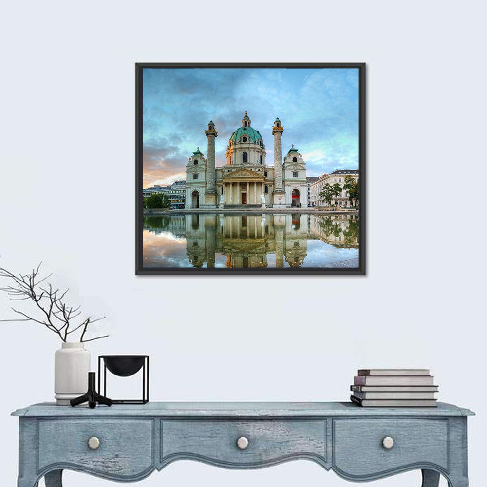 Karlskirche at Golden Hour Wall Art