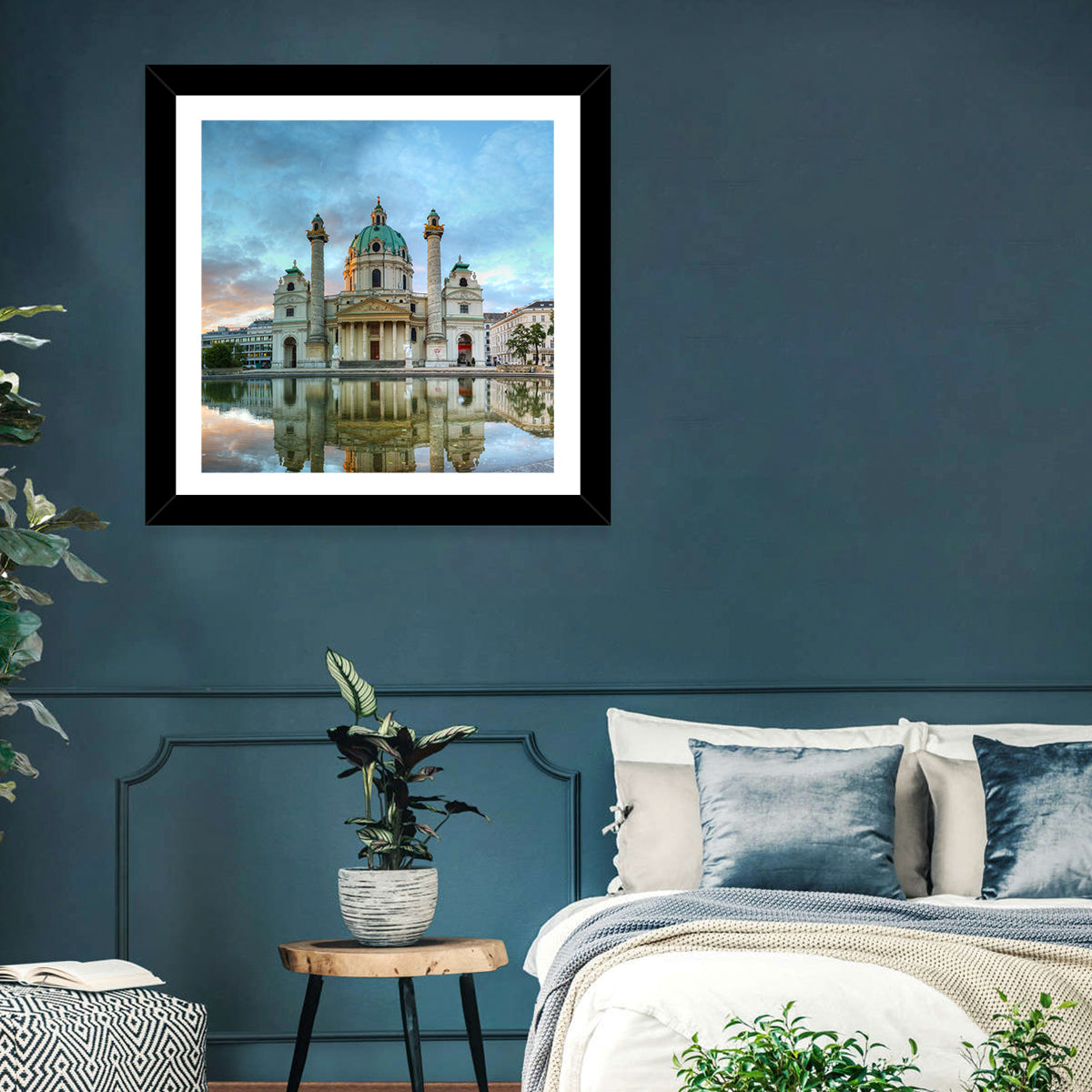 Karlskirche at Golden Hour Wall Art