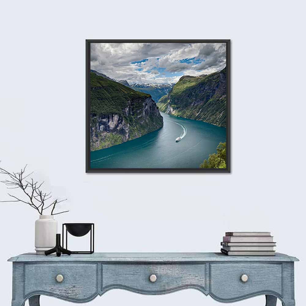 Geirangerfjord Boat Wake Wall Art