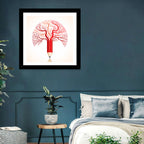 Knowledge Tree Pencil Illustration Wall Art