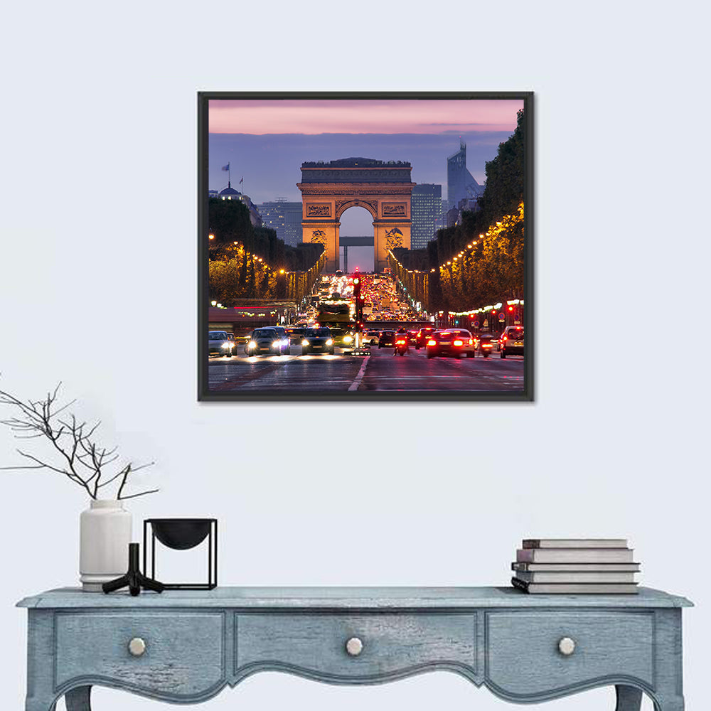 Arc De Triomphe at Twilight Wall Art