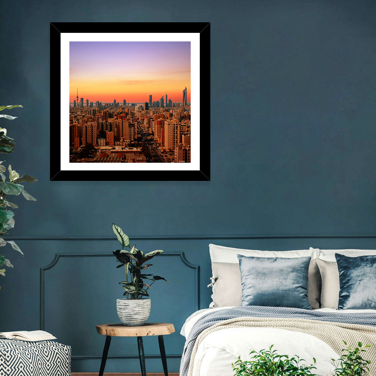 Kuwait City Skyline at Dusk Wall Art