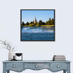 Idaho Falls Temple and Waterfall Wall Art