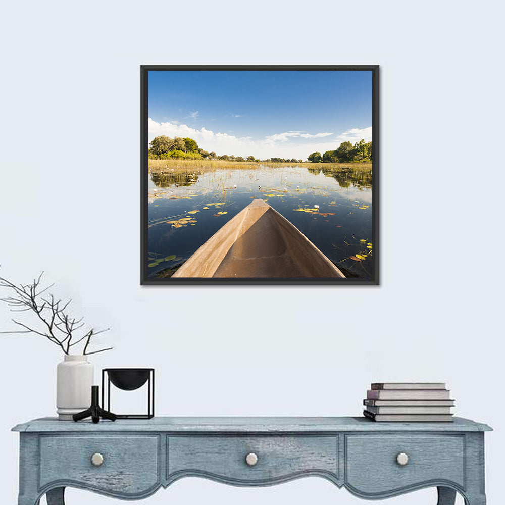 Mokoro Canoe in Okavango Delta Wall Art