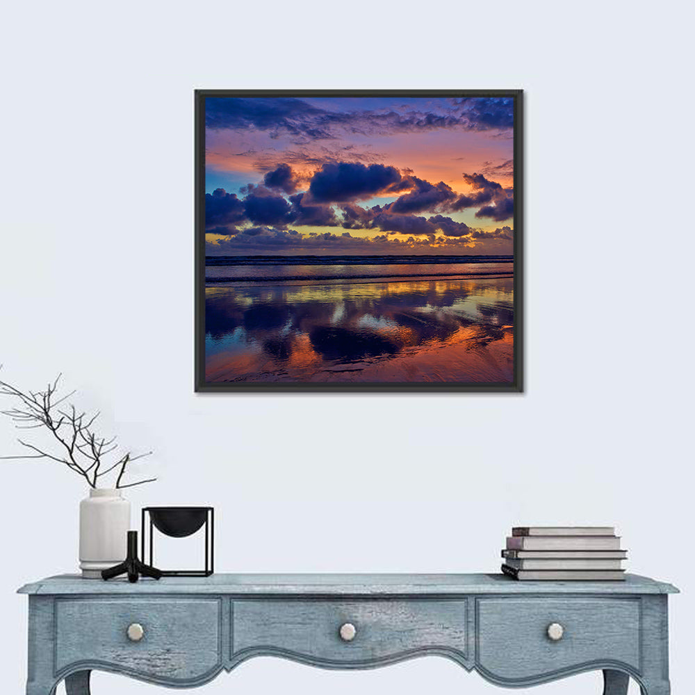 Dusk Beach Reflections Wall Art