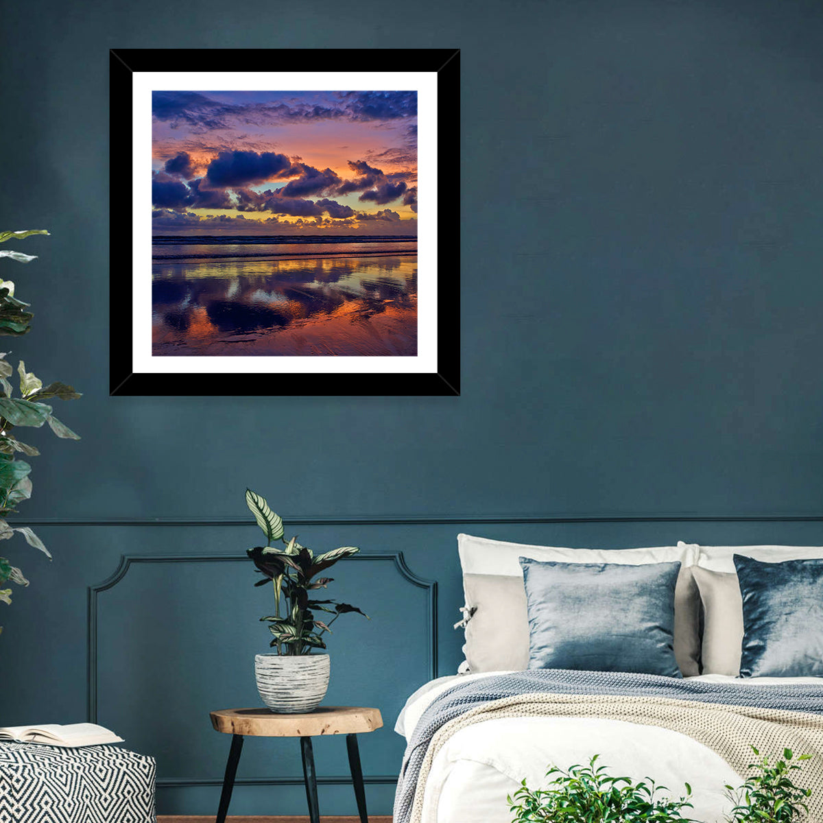 Dusk Beach Reflections Wall Art