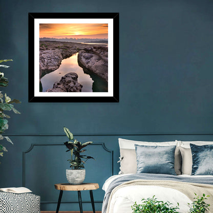 Sam Phan Bok Sunrise River Canyon Wall Art
