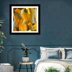 Golden Blocks Abstract Wall Art