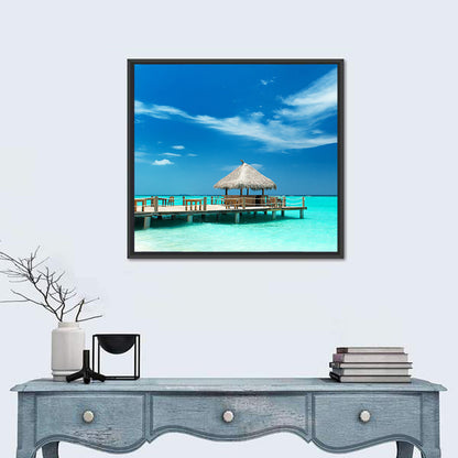 Thatched Beach Bar Pier Wall Art