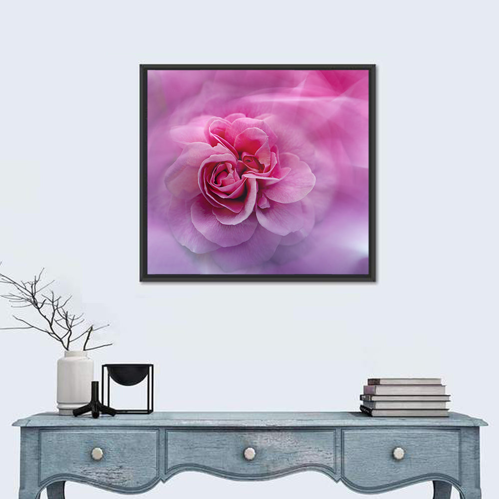 Ethereal Pink Rose Bloom Wall Art