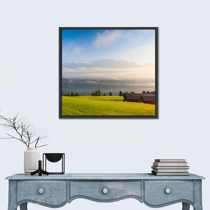 Sunlit Mountain Clouds Wall Art