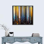 Ethereal Autumn Forest Reflection Abstract Wall Art