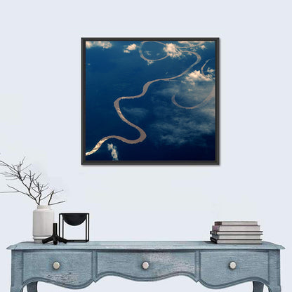 Sunlit Meander of the Amazon River Wall Art