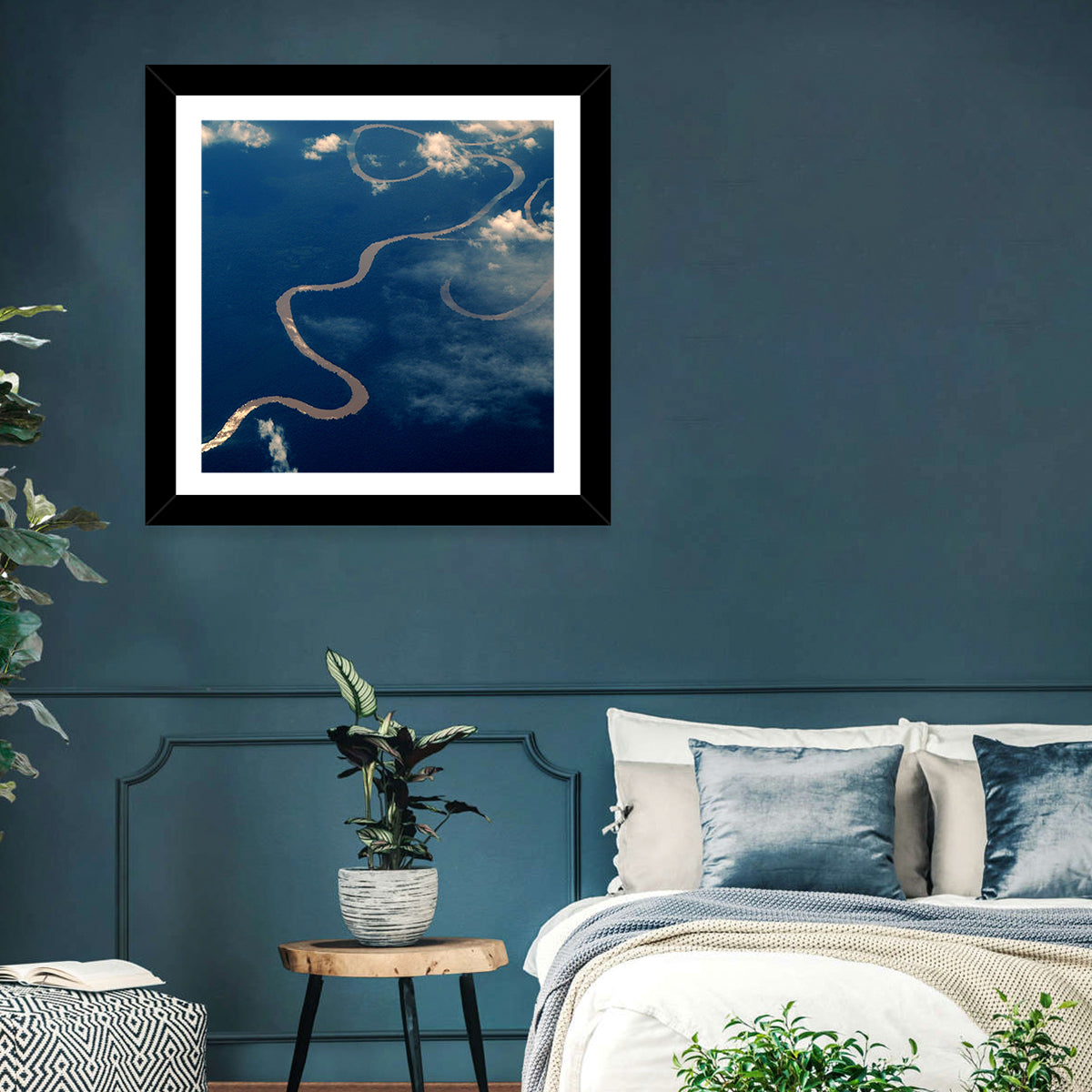 Sunlit Meander of the Amazon River Wall Art