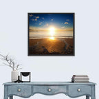 Sunrise Over Rippling Sand Wall Art