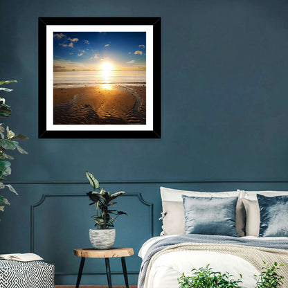 Sunrise Over Rippling Sand Wall Art