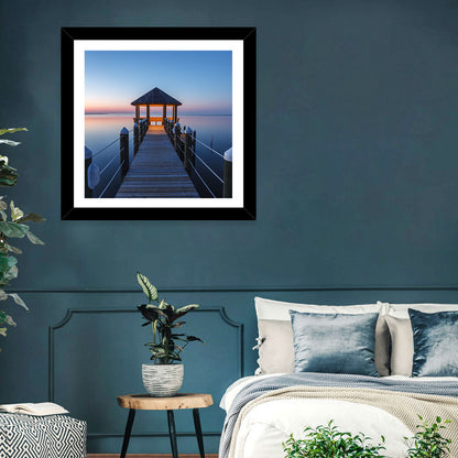 Pamlico Sound Twilight Gazebo Wall Art