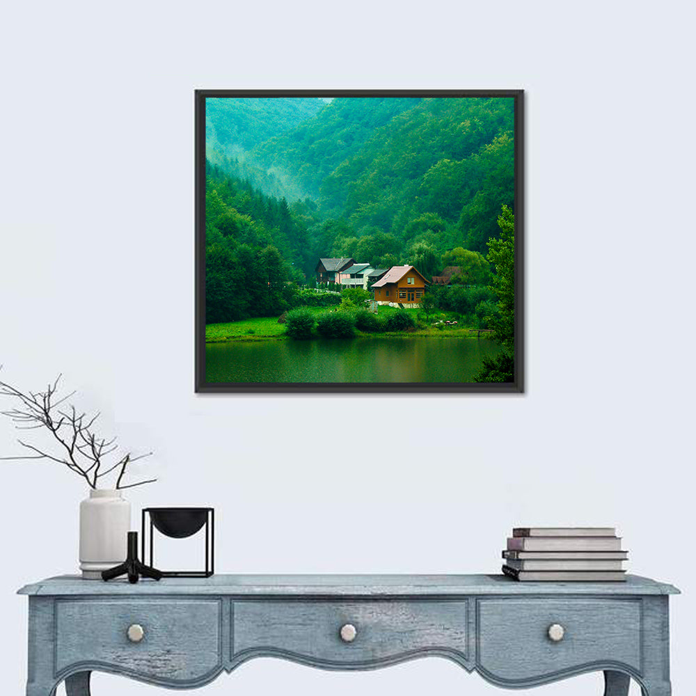 Mist Over Lake Tarnita Wall Art