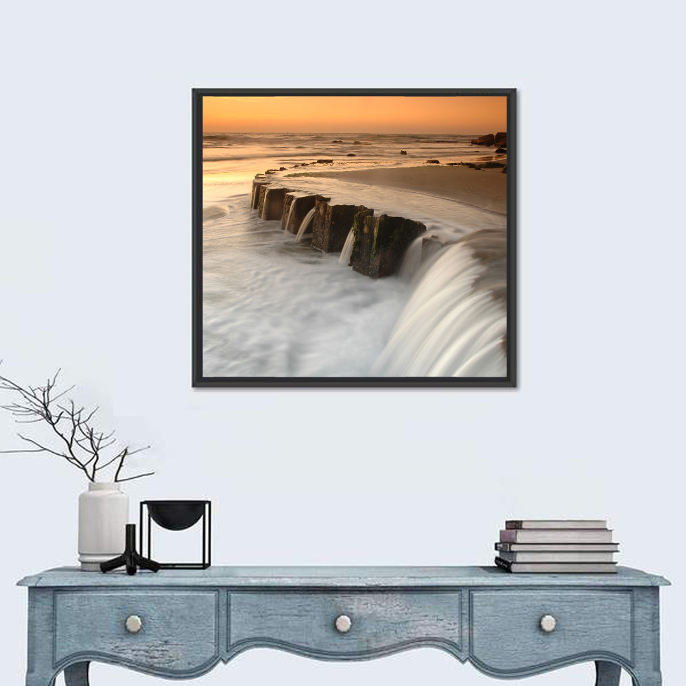 Breakwater at Golden Hour Wall Art