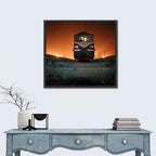 Cinematic Night Electric Locomotive Wall Art